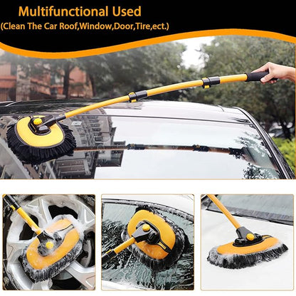 Car Wash Brush with Long Handle 15° Bend
